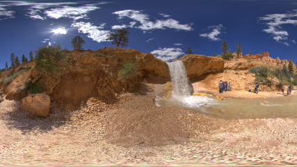 Waterfall at Mossy Cave Trail Main Image